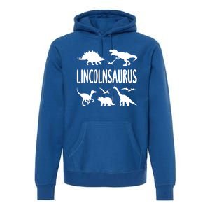 Dinosaur T Rex Dino Lincoln Lincolnsaurus Name Cool Gift Premium Hoodie