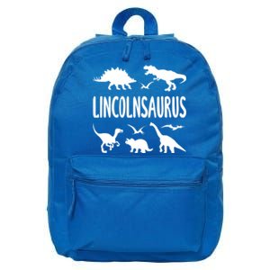 Dinosaur T Rex Dino Lincoln Lincolnsaurus Name Cool Gift 16 in Basic Backpack