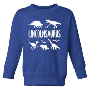 Dinosaur T Rex Dino Lincoln Lincolnsaurus Name Cool Gift Toddler Sweatshirt