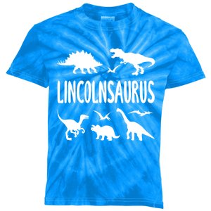 Dinosaur T Rex Dino Lincoln Lincolnsaurus Name Cool Gift Kids Tie-Dye T-Shirt