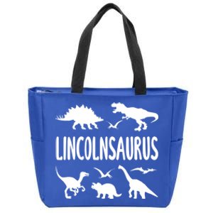 Dinosaur T Rex Dino Lincoln Lincolnsaurus Name Cool Gift Zip Tote Bag