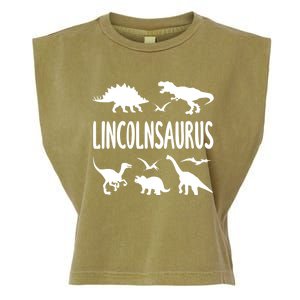 Dinosaur T Rex Dino Lincoln Lincolnsaurus Name Cool Gift Garment-Dyed Women's Muscle Tee