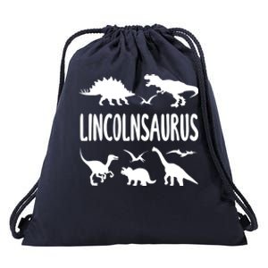 Dinosaur T Rex Dino Lincoln Lincolnsaurus Name Cool Gift Drawstring Bag