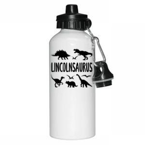 Dinosaur T Rex Dino Lincoln Lincolnsaurus Name Cool Gift Aluminum Water Bottle