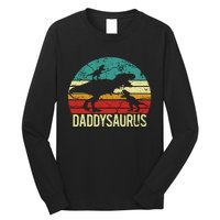 Daddysaurus T Rex Dinosaur Dad Daddy Saurus Family Matching Long Sleeve Shirt