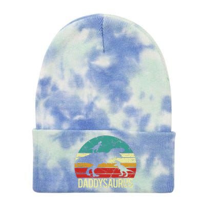 Daddysaurus T Rex Dinosaur Dad Daddy Saurus Family Matching Tie Dye 12in Knit Beanie