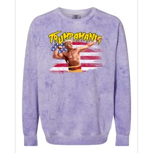 Donald Trump Republican Wrestling Meme Trumpamania Funny Colorblast Crewneck Sweatshirt