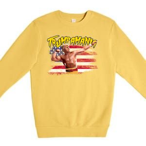 Donald Trump Republican Wrestling Meme Trumpamania Funny Premium Crewneck Sweatshirt