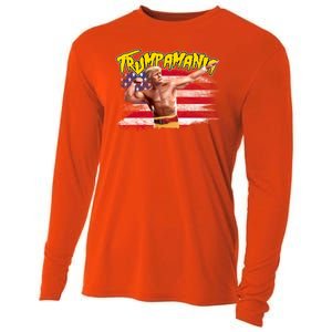 Donald Trump Republican Wrestling Meme Trumpamania Funny Cooling Performance Long Sleeve Crew