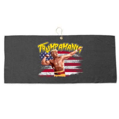 Donald Trump Republican Wrestling Meme Trumpamania Funny Large Microfiber Waffle Golf Towel