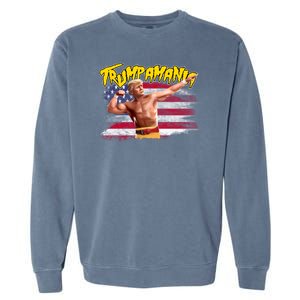 Donald Trump Republican Wrestling Meme Trumpamania Funny Garment-Dyed Sweatshirt