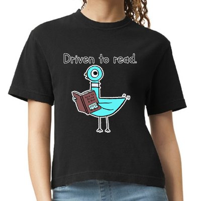 Driven To Read Pigeon Library Reading Books Reader Comfort Colors Boxy T-Shirt