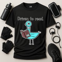 Driven To Read Pigeon Library Reading Books Reader Performance Shirt