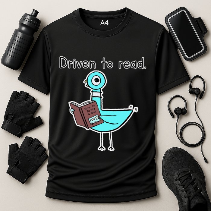 Driven To Read Pigeon Library Reading Books Reader Performance Shirt