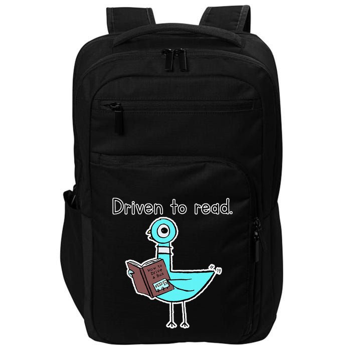 Driven To Read Pigeon Library Reading Books Reader Impact Tech Backpack