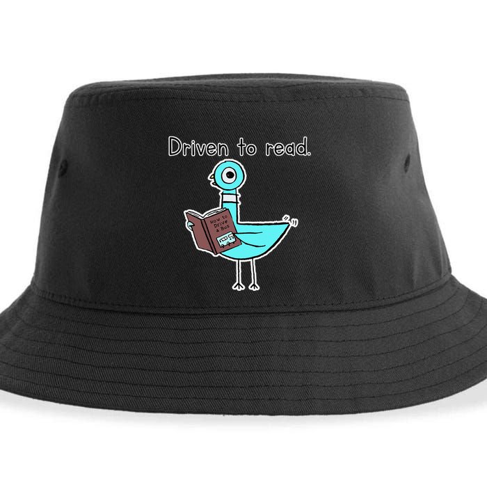 Driven To Read Pigeon Library Reading Books Reader Sustainable Bucket Hat