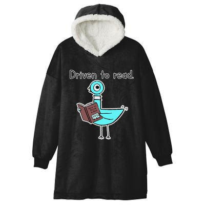 Driven To Read Pigeon Library Reading Books Reader Hooded Wearable Blanket
