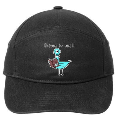 Driven To Read Pigeon Library Reading Books Reader 7-Panel Snapback Hat