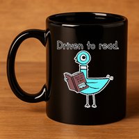 Driven To Read Pigeon Library Reading Books Reader 11oz C Handle Ceramic Mug
