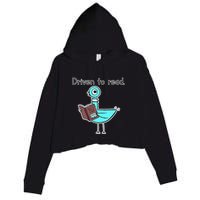 Driven To Read Pigeon Library Reading Books Reader Crop Fleece Hoodie