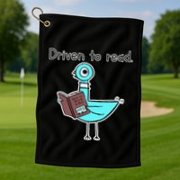 Driven To Read Pigeon Library Reading Books Reader Golf Towel