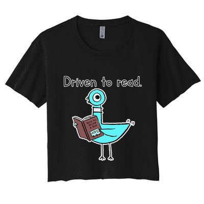 Driven To Read Pigeon Library Reading Books Reader Crop Top