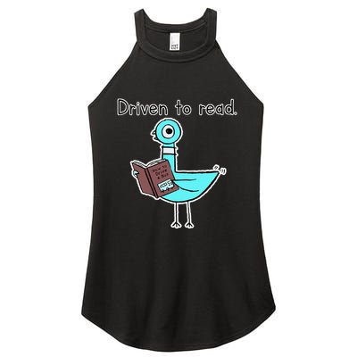 Driven To Read Pigeon Library Reading Books Reader Women's Perfect Tri Rocker Tank
