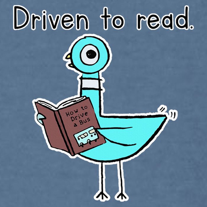 Driven To Read Pigeon Library Reading Books Reader Garment-Dyed Sweatshirt