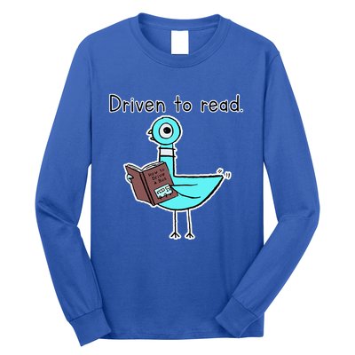 Driven To Read Pigeon Library Reading Books Reader Long Sleeve Shirt