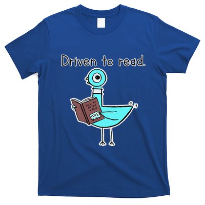 Driven To Read Pigeon Library Reading Books Reader T-Shirt