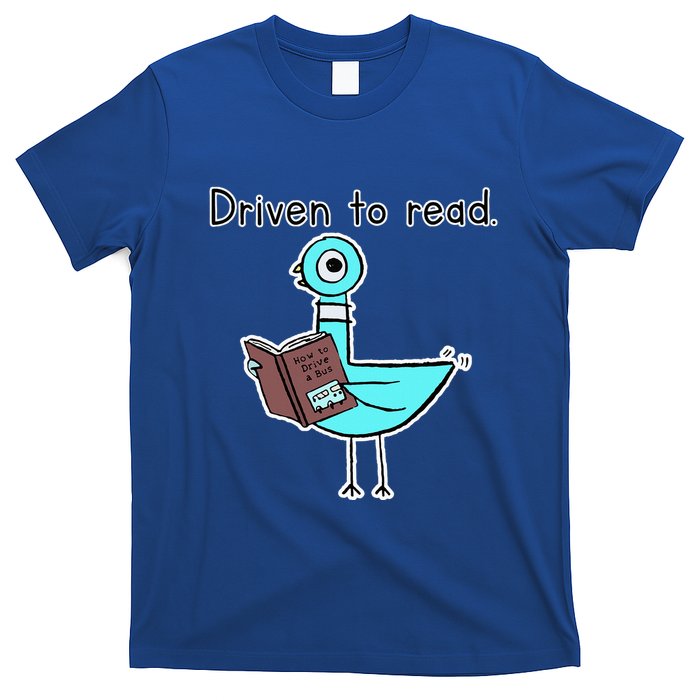 Driven To Read Pigeon Library Reading Books Reader T-Shirt