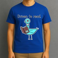Driven To Read Pigeon Library Reading Books Reader T-Shirt