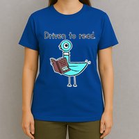 Driven To Read Pigeon Library Reading Books Reader T-Shirt
