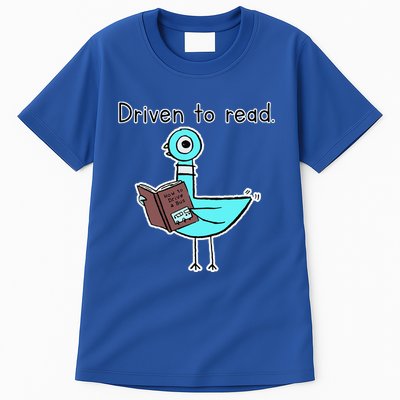 Driven To Read Pigeon Library Reading Books Reader Tall T-Shirt