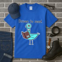 Driven To Read Pigeon Library Reading Books Reader Tall T-Shirt