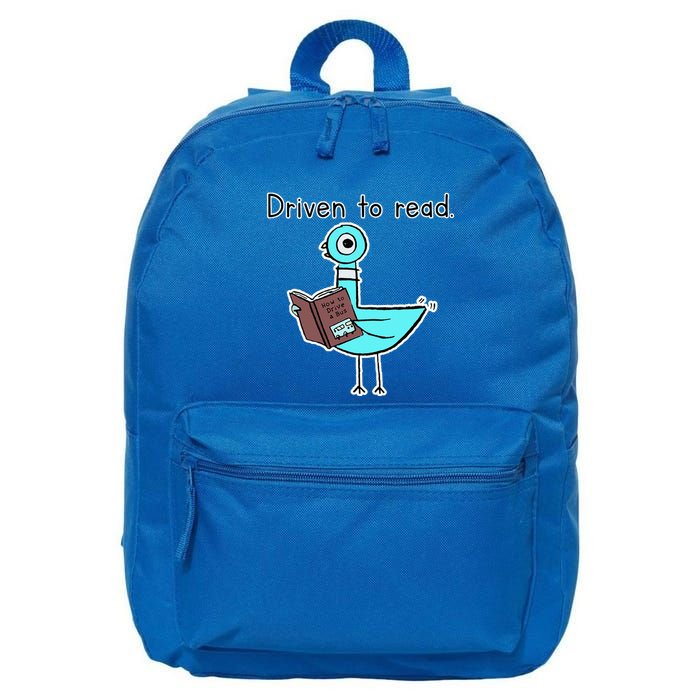 Driven To Read Pigeon Library Reading Books Reader 16 in Basic Backpack