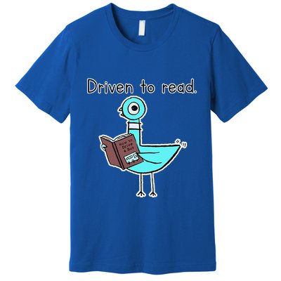Driven To Read Pigeon Library Reading Books Reader Premium T-Shirt