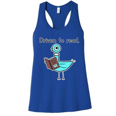 Driven To Read Pigeon Library Reading Books Reader Women's Racerback Tank