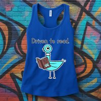 Driven To Read Pigeon Library Reading Books Reader Womens Tank Top