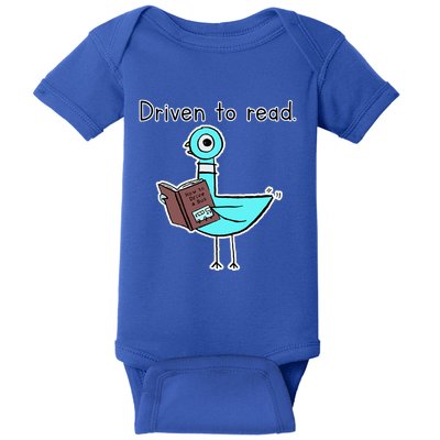 Driven To Read Pigeon Library Reading Books Reader Baby Bodysuit