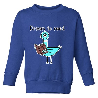 Driven To Read Pigeon Library Reading Books Reader Toddler Sweatshirt