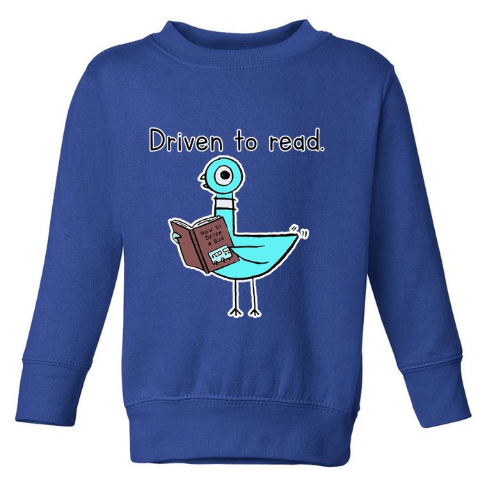 Driven To Read Pigeon Library Reading Books Reader Toddler Sweatshirt
