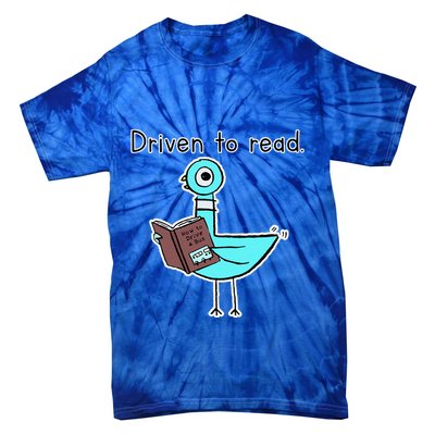 Driven To Read Pigeon Library Reading Books Reader Tie-Dye T-Shirt