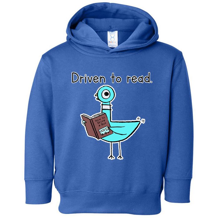 Driven To Read Pigeon Library Reading Books Reader Toddler Hoodie