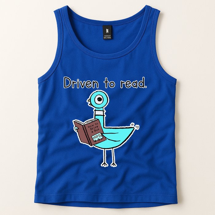 Driven To Read Pigeon Library Reading Books Reader Tank Top