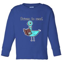 Driven To Read Pigeon Library Reading Books Reader Toddler Long Sleeve Shirt