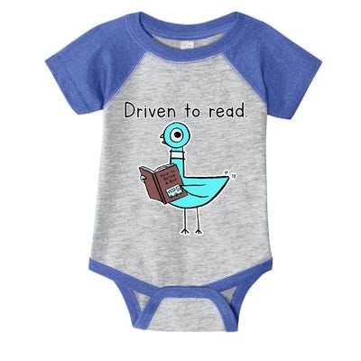 Driven To Read Pigeon Library Reading Books Reader Infant Baby Jersey Bodysuit