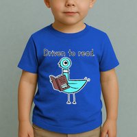 Driven To Read Pigeon Library Reading Books Reader Toddler T-Shirt