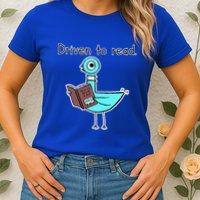 Driven To Read Pigeon Library Reading Books Reader Womens T-Shirt