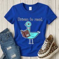 Driven To Read Pigeon Library Reading Books Reader Womens T-Shirt